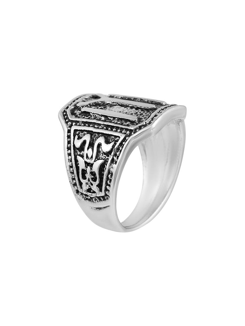 silver brass finger ring - 18573969 - Standard Image - 1