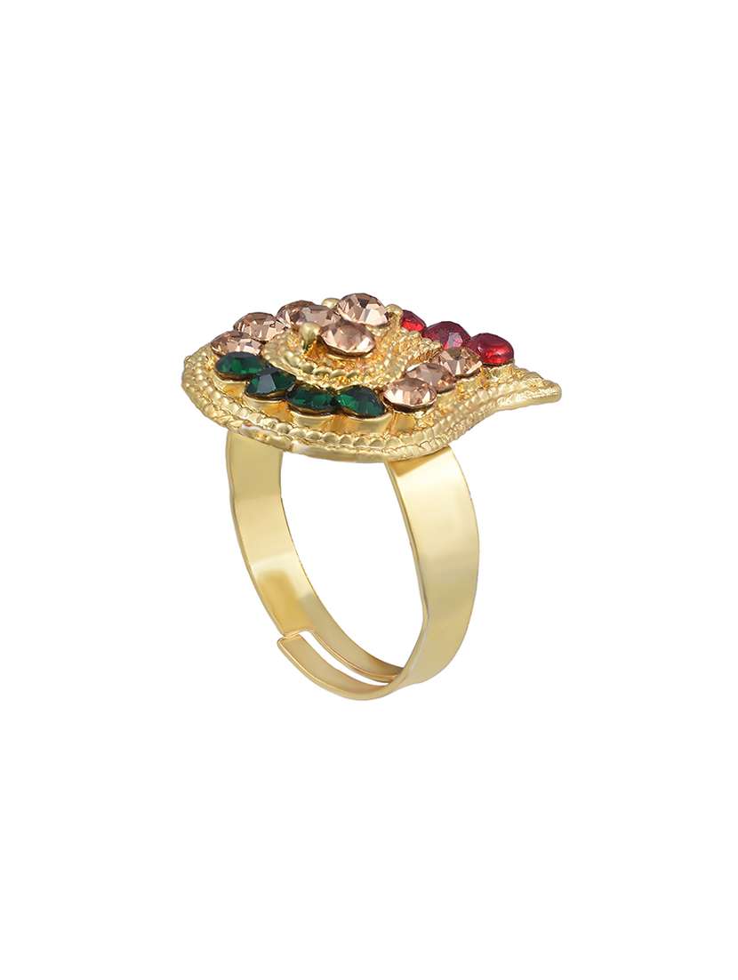 gold plated finger ring - 18573974 -  Standard Image - 1