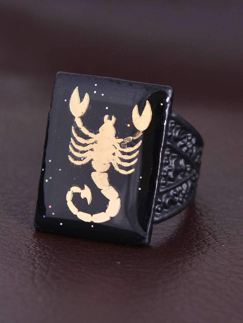 black brass finger  ring