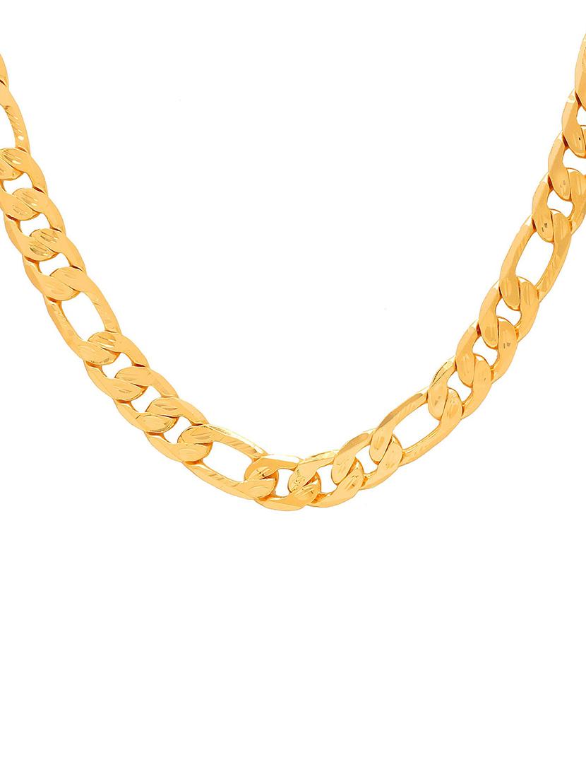 gold brass short necklace - 18574108 -  Standard Image - 1