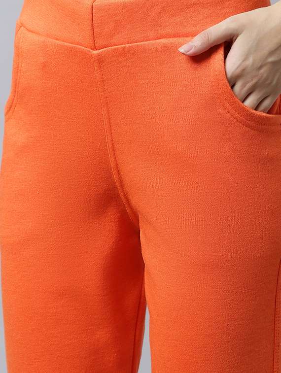 women solid ankle length pants - 18574908 - Standard Image - 4