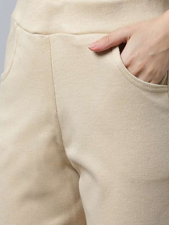women solid ankle length pants - 18574909 - Standard Image - 4