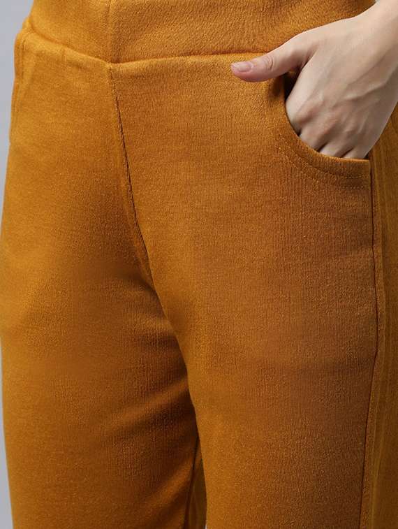 women solid ankle length pants - 18574911 - Standard Image - 4