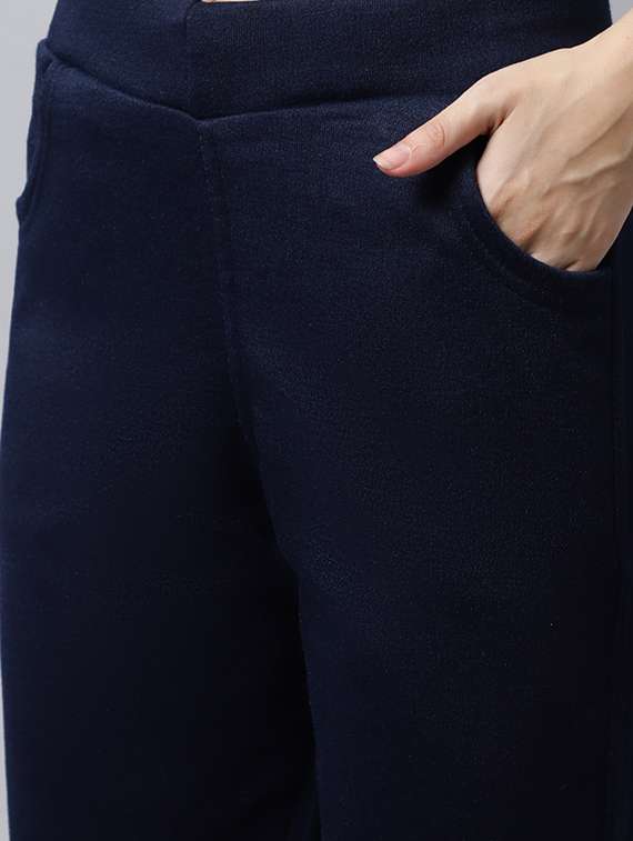 women solid ankle length pants - 18574912 -  Standard Image - 4