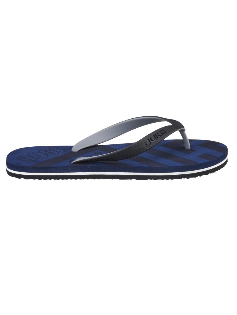 mens navy toe separator flip flop - 18575356 - Standard Image - 1