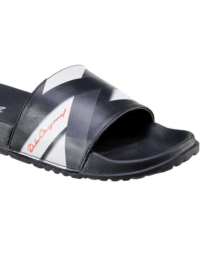 mens black slip on flip flop - 18575375 - Standard Image - 4