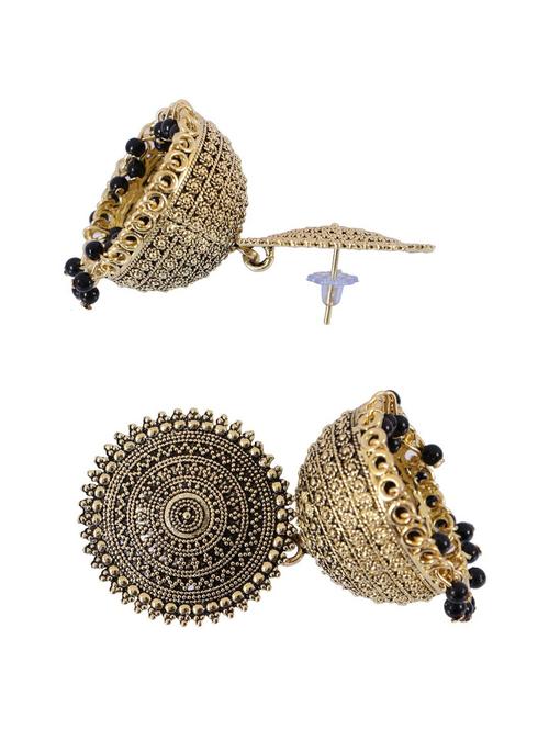  oxidised handcrafted work jhumka earring  - 18575393 -  Standard Image - 0