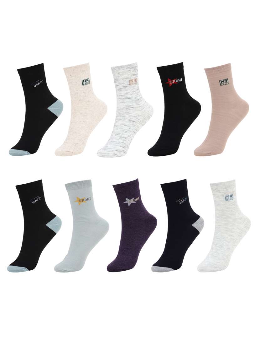 multi colored above ankle length socks combo