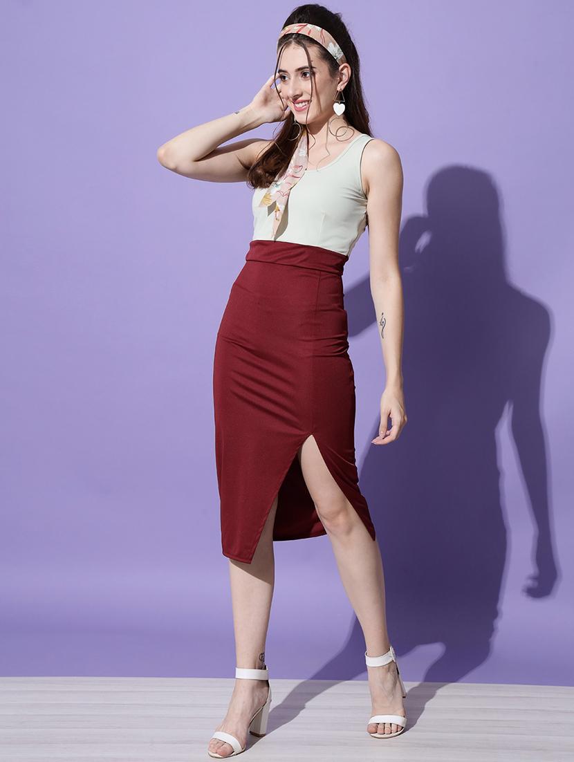 women's color block bodycon dress - 18575650 -  Standard Image - 1