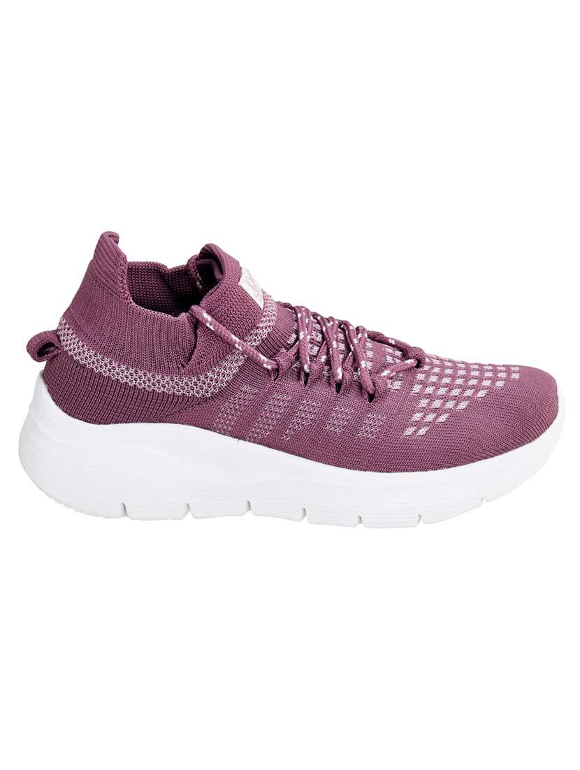 women purple lace-up sports shoe - 18577236 -  Standard Image - 1