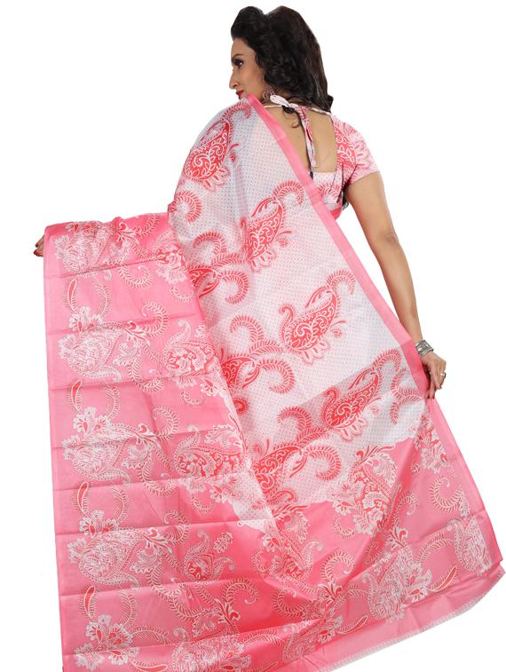 floral printed saree  with blouse - 18577326 -  Standard Image - 1
