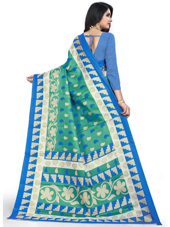 women's paisley royal blue colored saree - 18577380 -  Standard Image - 1