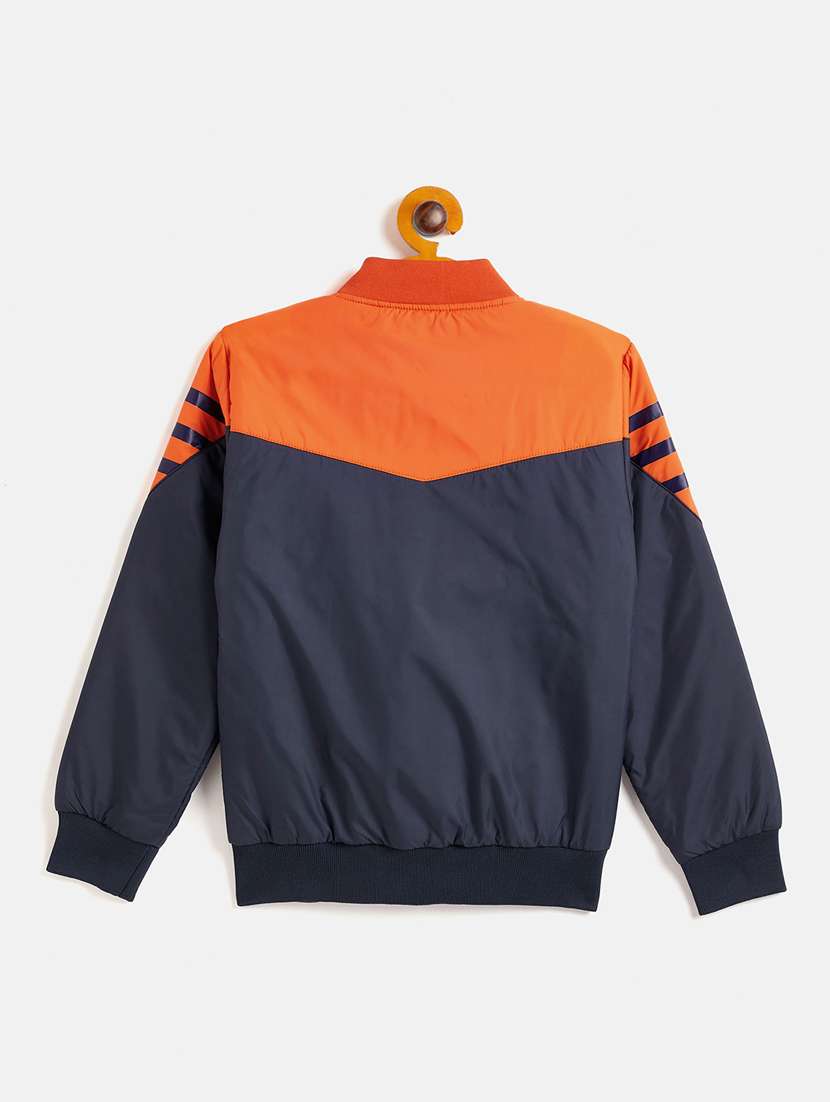 color block polyester bomber jacket - 18578622 - Standard Image - 1