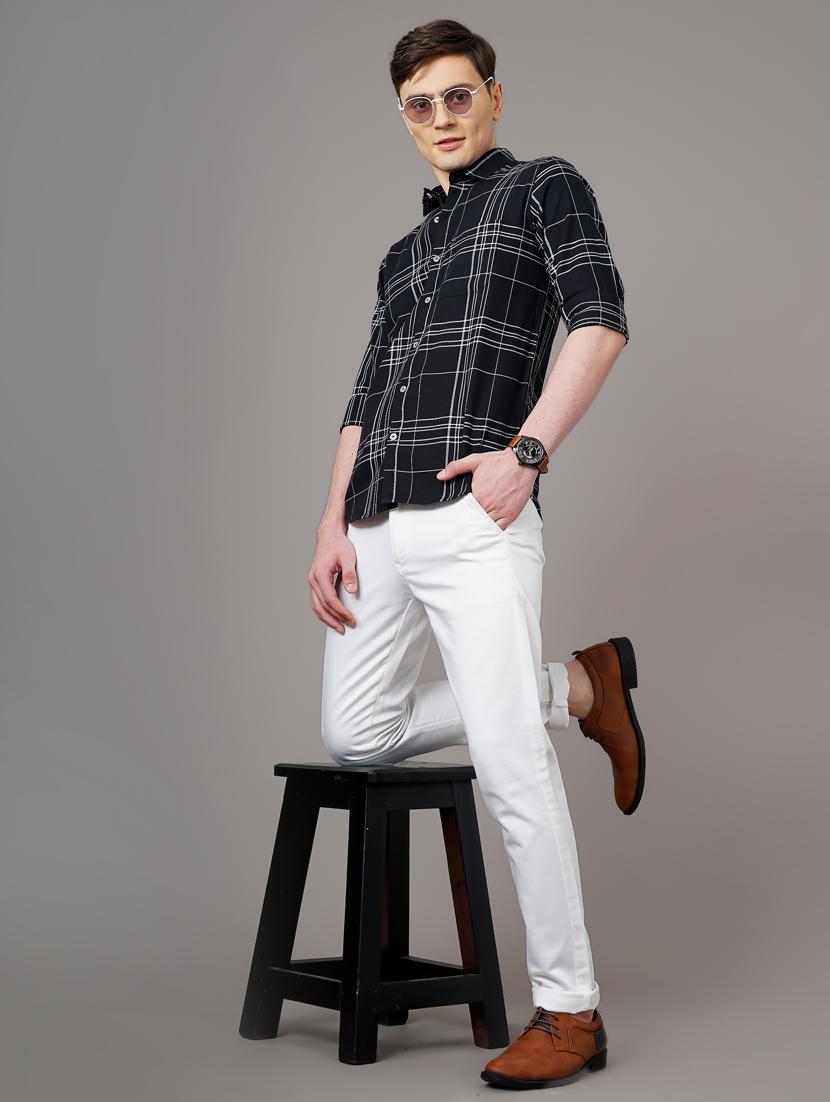 checkered casual shirt - 18578655 - Standard Image - 4