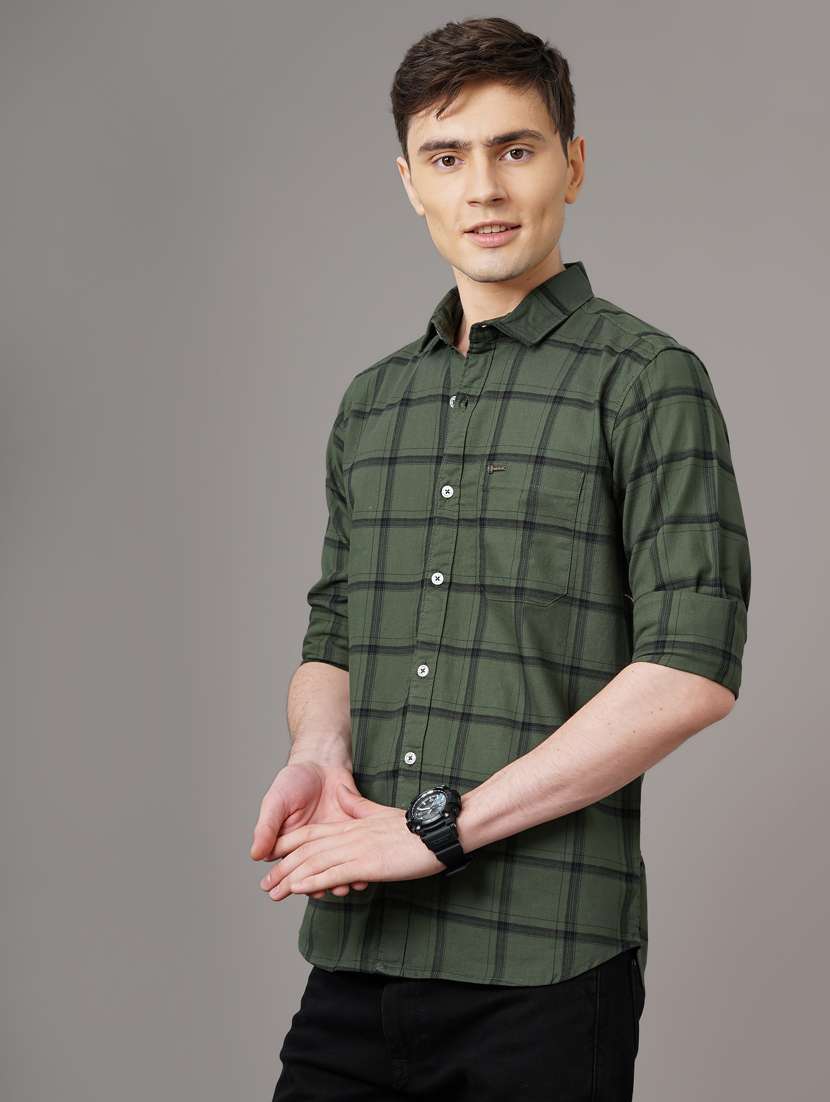 checkered casual shirt - 18578659 - Standard Image - 1