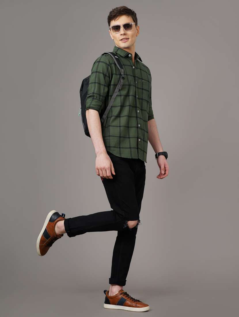 checkered casual shirt - 18578659 - Standard Image - 4