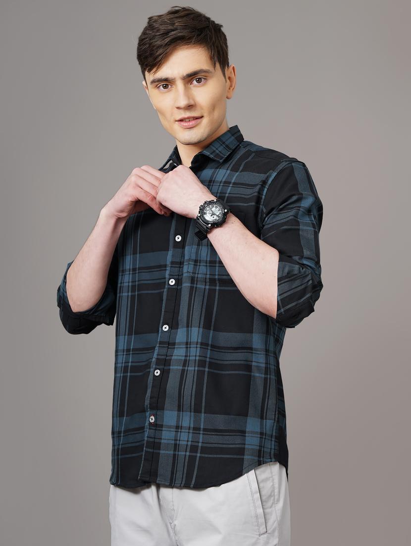 checkered casual shirt - 18578663 - Standard Image - 1
