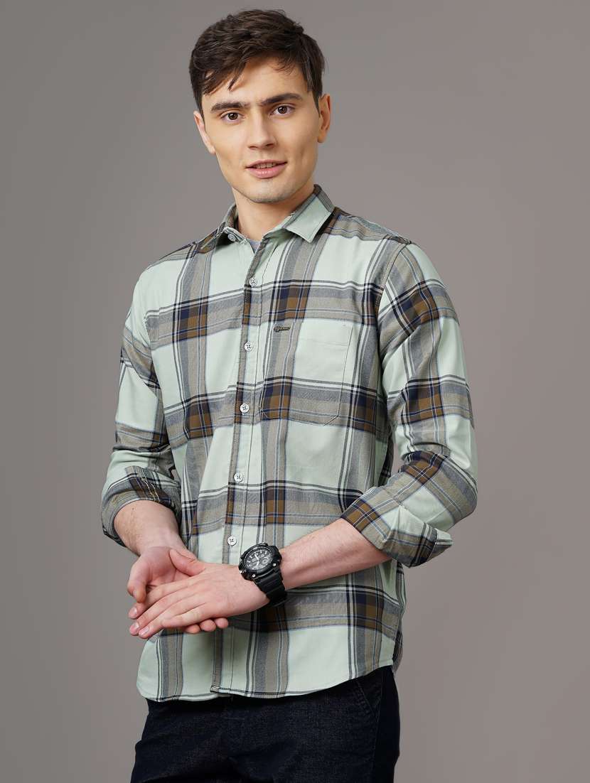 checkered casual shirt - 18578667 - Standard Image - 1