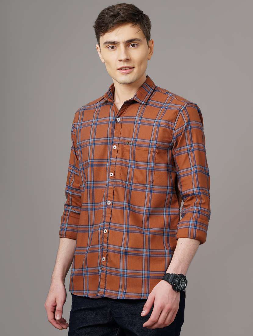 checkered casual shirt - 18578671 - Standard Image - 1