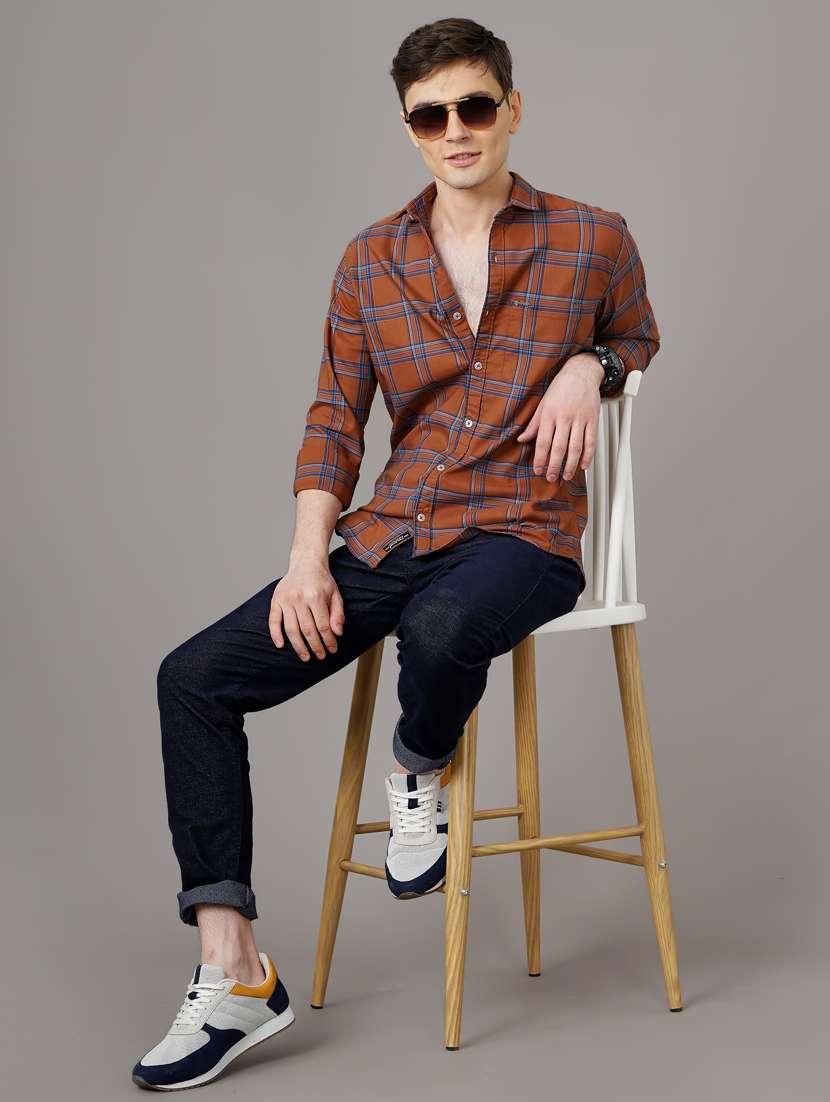 checkered casual shirt - 18578671 - Standard Image - 4