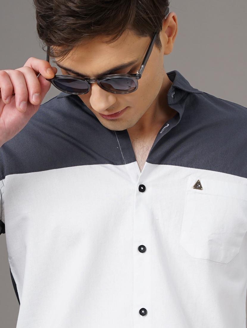 color blocked casual shirt - 18578680 - Standard Image - 4