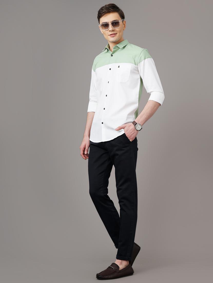 color blocked casual shirt - 18578681 - Standard Image - 4