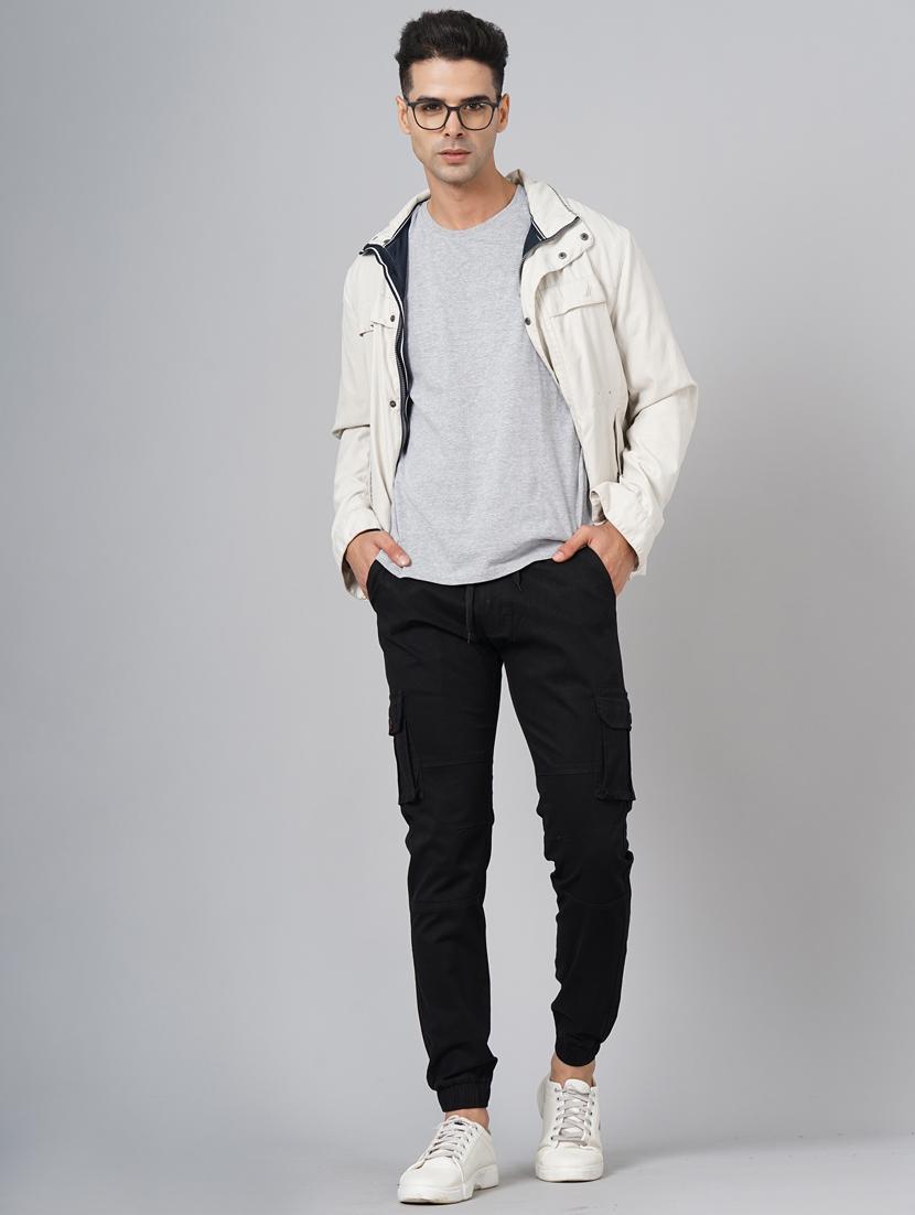 drawstring waist solid casual trouser - 18578685 - Standard Image - 4