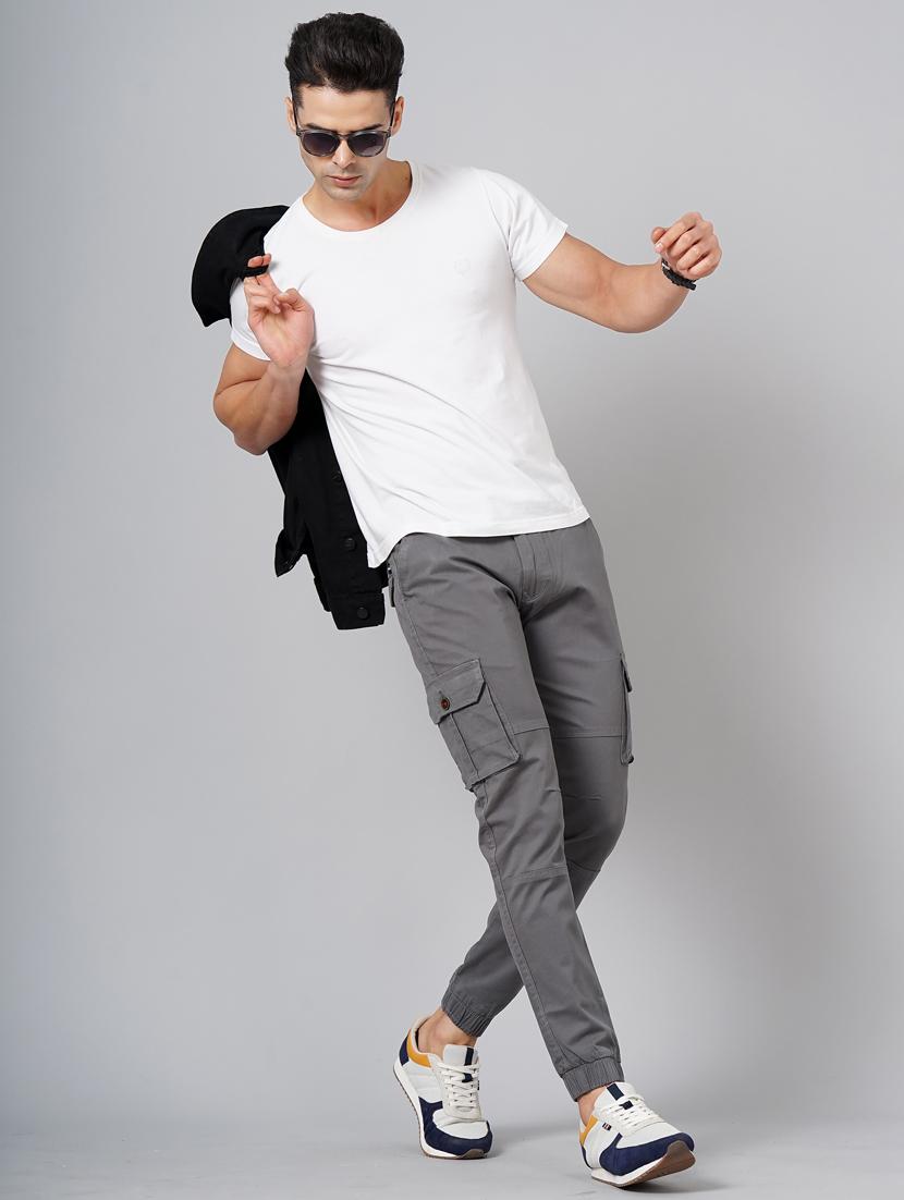 drawstring waist solid cargo - 18578687 - Standard Image - 4