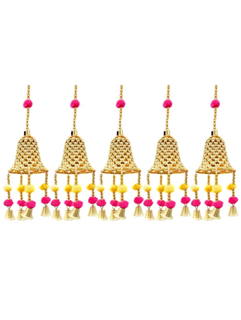 golden bell toran hanging for diwali decoration