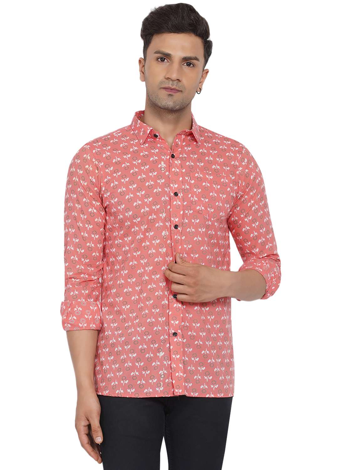 mens florals casual shirt