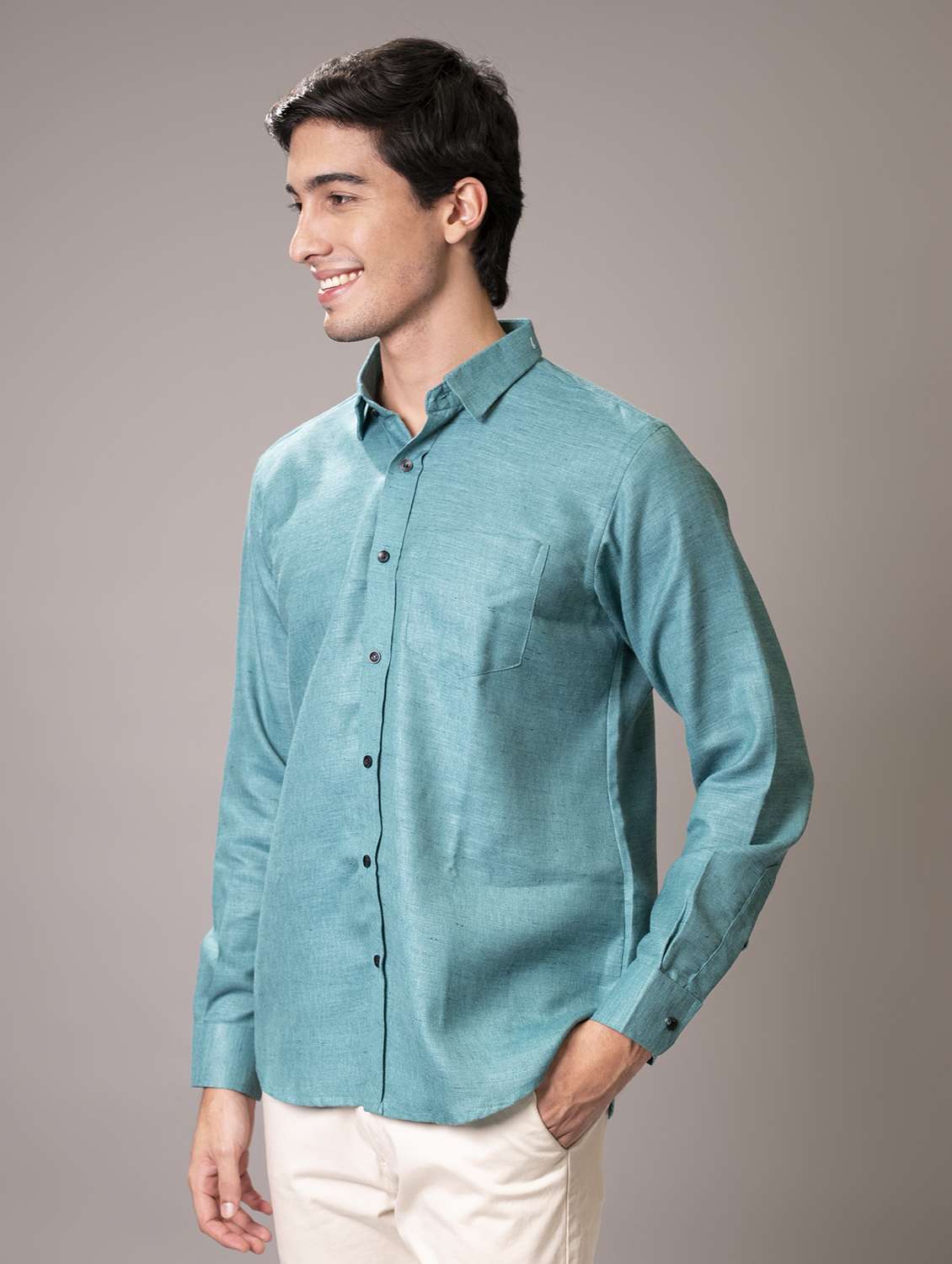 mens self design casual shirt - 18582736 -  Standard Image - 1