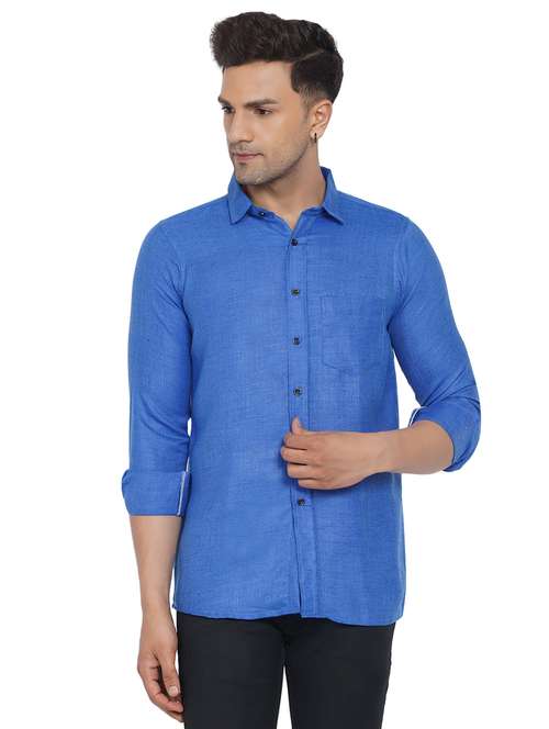 mens solid casual shirt - 18582737 - Standard Image - 0