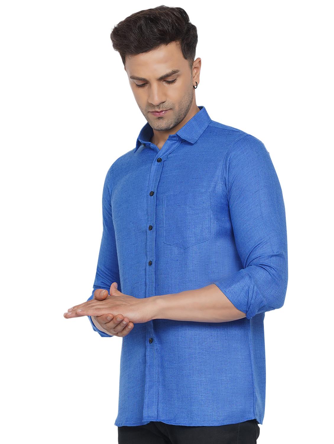 mens solid casual shirt - 18582737 - Standard Image - 1