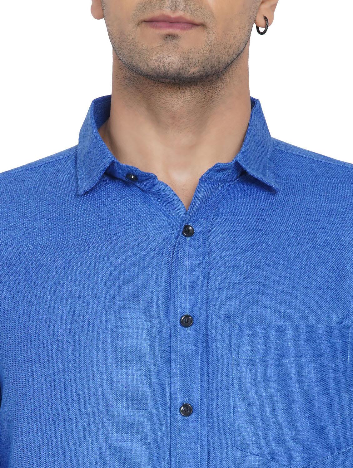 mens solid casual shirt - 18582737 - Standard Image - 4