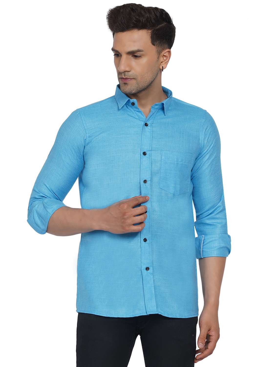 mens solid casual shirt