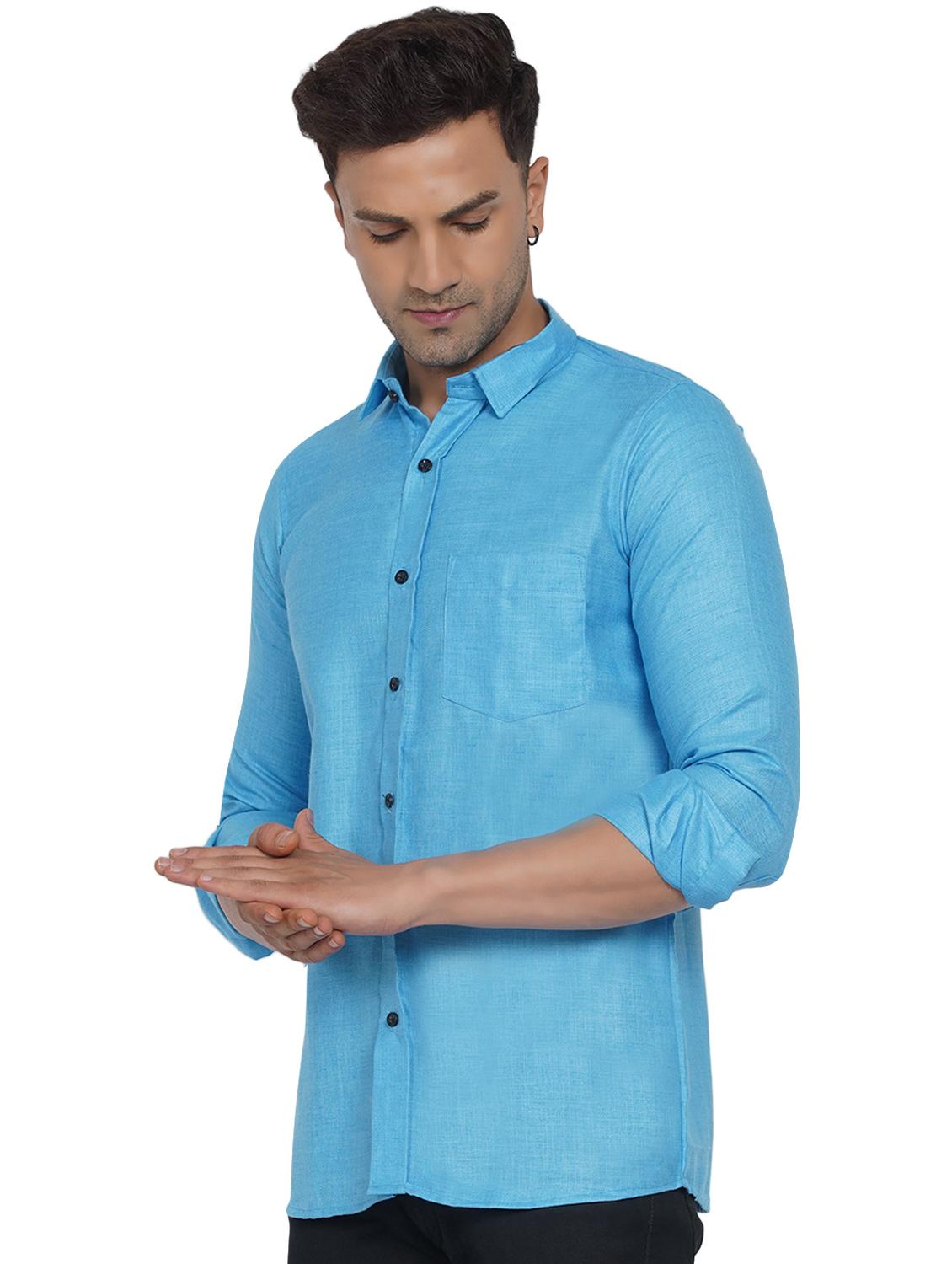 mens solid casual shirt - 18582741 - Standard Image - 1
