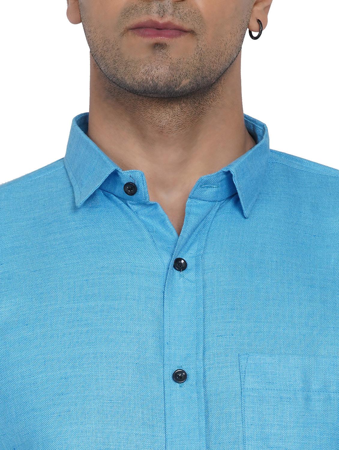 mens solid casual shirt - 18582741 - Standard Image - 4