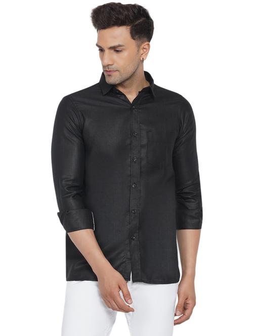 mens solid casual shirt - 18582743 - Standard Image - 0