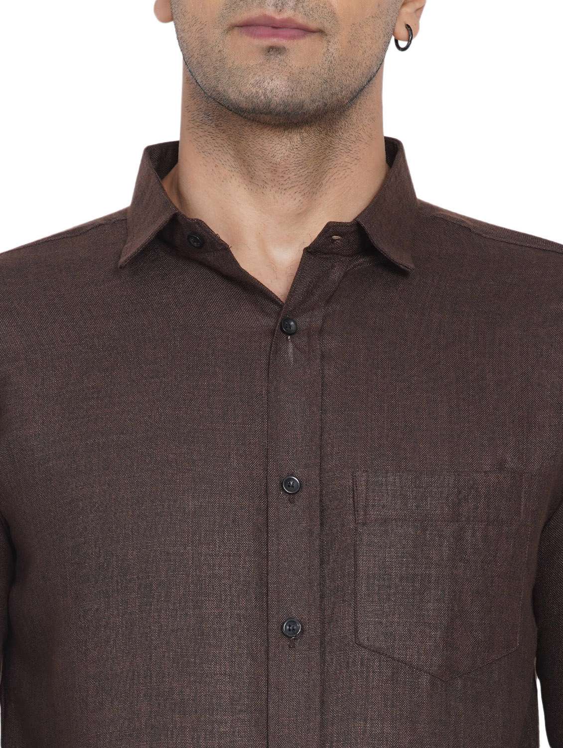 mens solid casual shirt - 18582744 -  Standard Image - 4