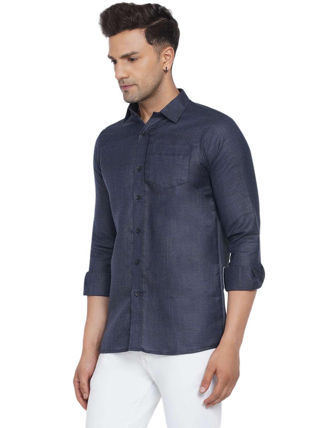 mens solid casual shirt - 18582745 -  Standard Image - 1