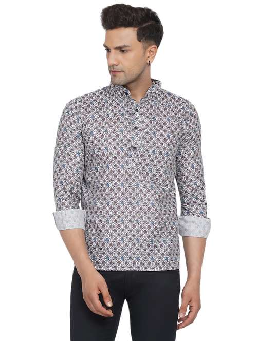 printed short kurta - 18582752 - Standard Image - 0