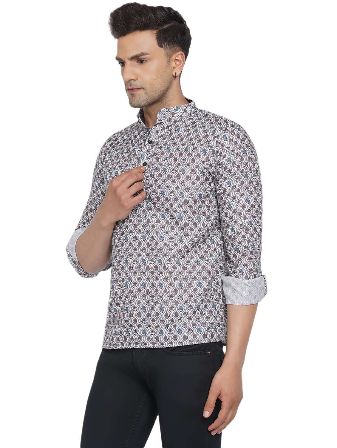 printed short kurta - 18582752 - Standard Image - 1