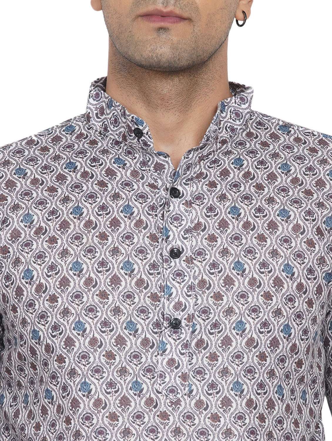 printed short kurta - 18582752 - Standard Image - 4