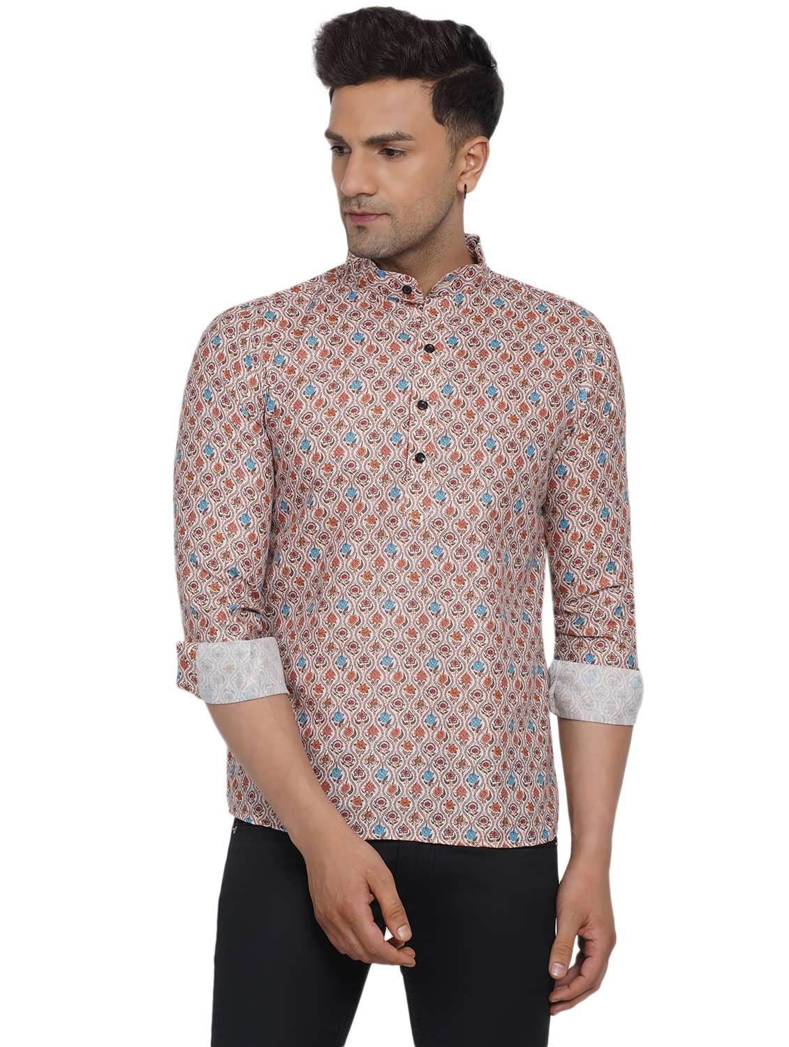 printed short kurta