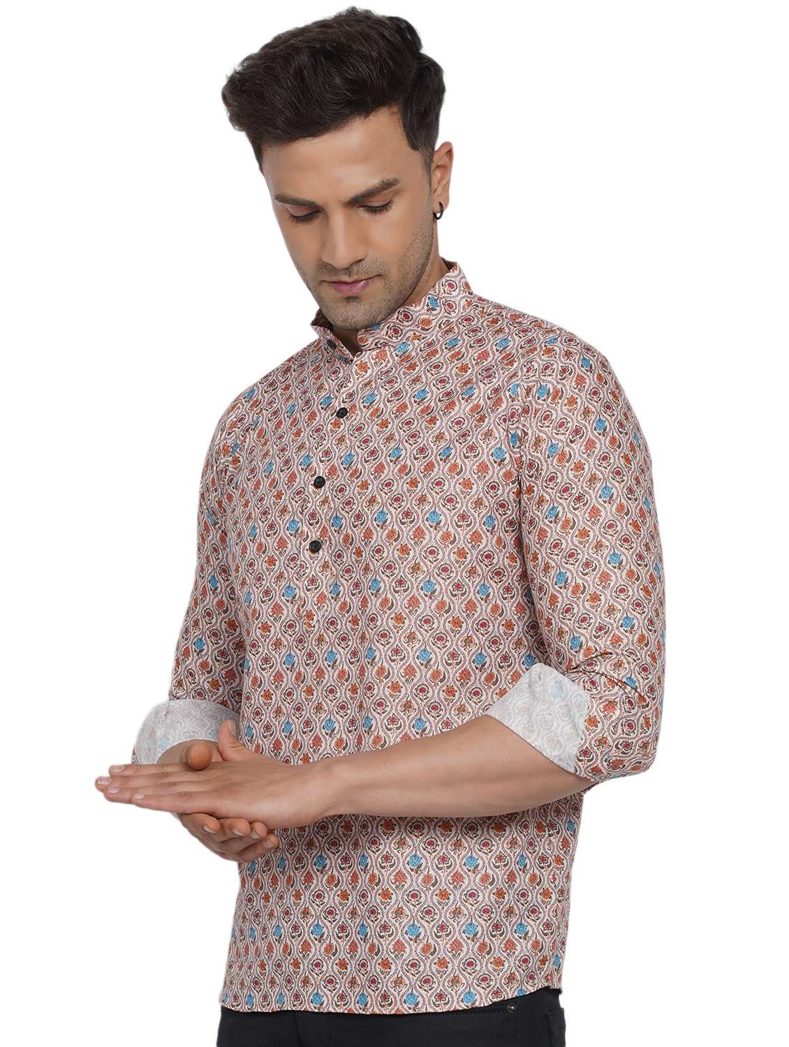 printed short kurta - 18582754 -  Standard Image - 1