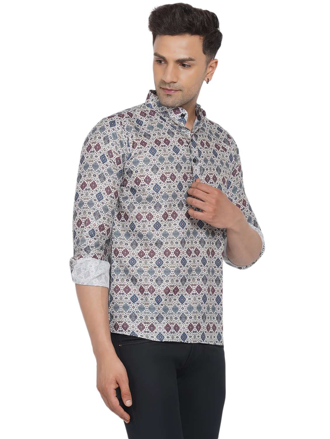 printed short kurta - 18582755 -  Standard Image - 1