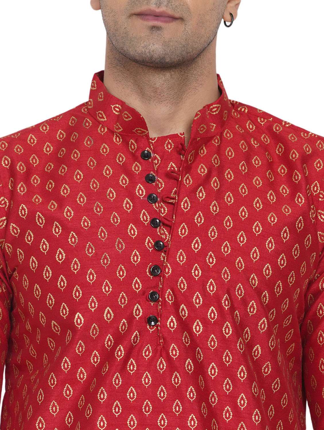 printed silk long kurta - 18582757 -  Standard Image - 4