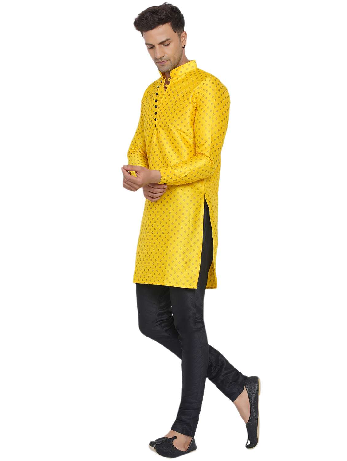 printed silk medium kurta - 18582760 -  Standard Image - 1