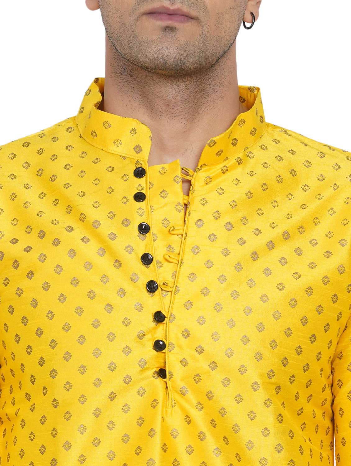 printed silk medium kurta - 18582760 -  Standard Image - 4