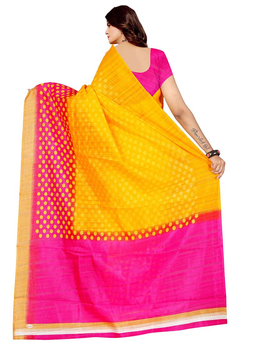 women's printed pink colored saree - 18584033 - Standard Image - 1